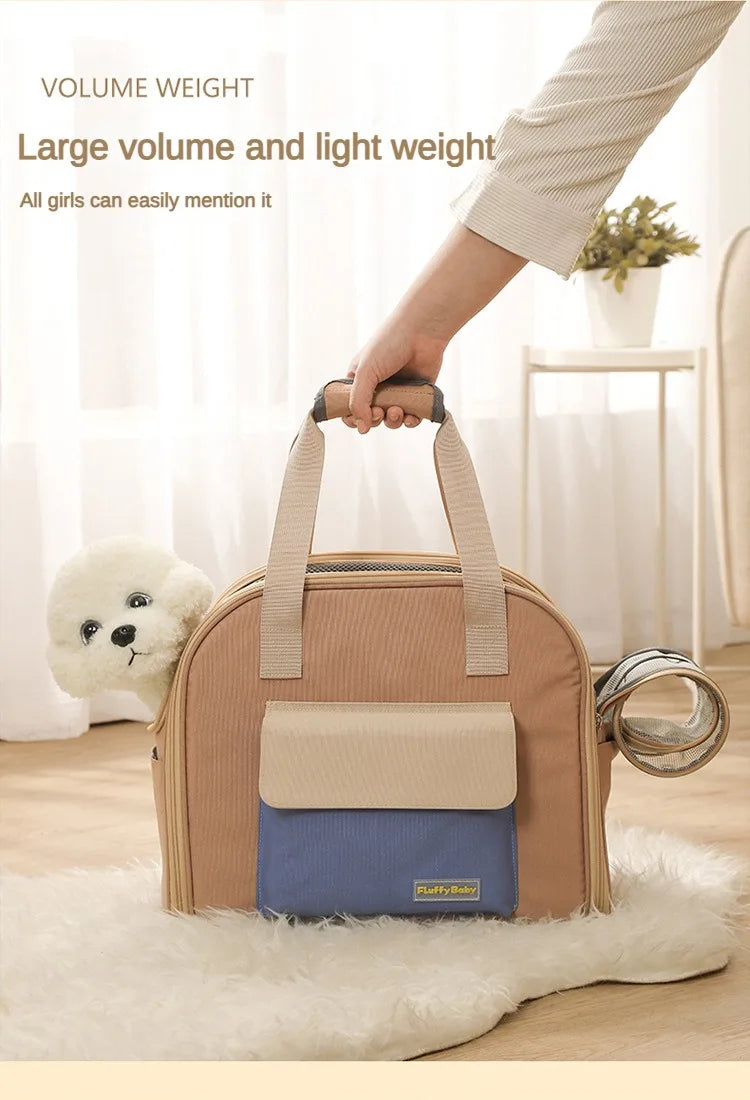 Multifunctional Pet Carrier Bag – Breathable Shoulder & Handbag for Cats and Dogs (Under 4KG)