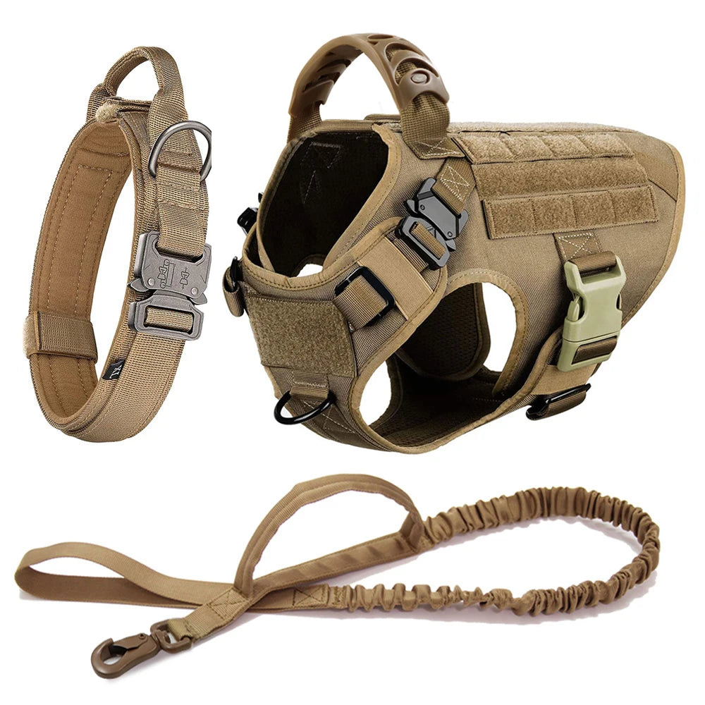 Large Dog Harness & Leash Set – Vest Training Harness for German Shepherd, Malinois, Medium & Large Dogs