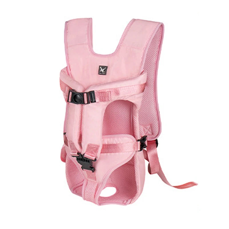 Pet Backpack Carrier – Breathable Front & Back Travel Bag for Small and Medium Dogs & Cats