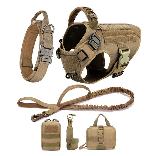 Large Dog Harness & Leash Set – Vest Training Harness for German Shepherd, Malinois, Medium & Large Dogs